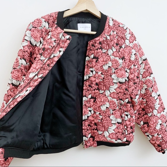 Sandro Evora floral-jacquard bomber jacket - Picture 8 of 12
